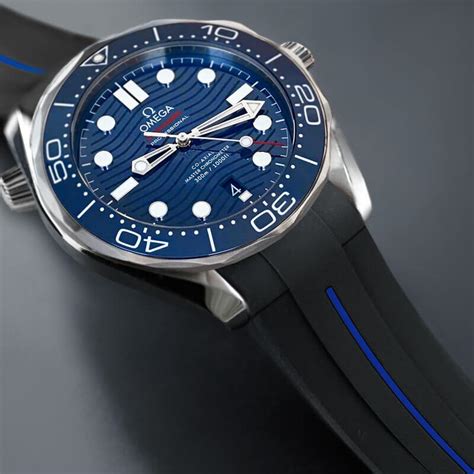 rubber straps for omega seamaster|omega seamaster aftermarket rubber strap.